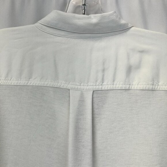 Ann Taylor Loft Womens Ivory Long Sleeve Chest Pockets Button-Up Shirt Sz Medium - Picture 4 of 10